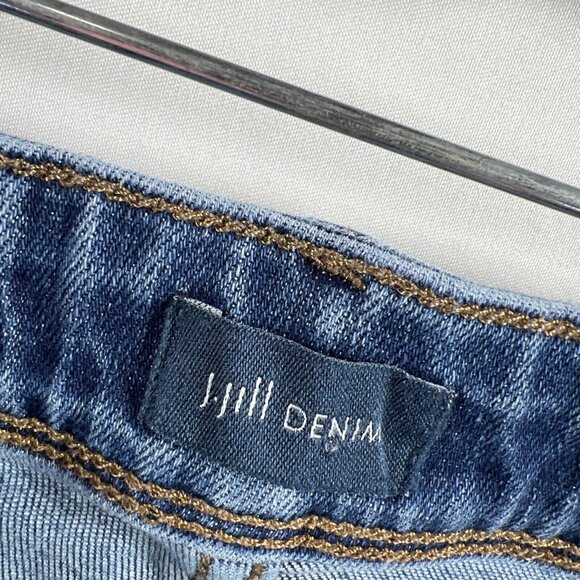 J Jill Women's Jeans 18r Blue Denim Authentic Fit Slim Ankle Zip Button Stretch - Picture 3 of 7